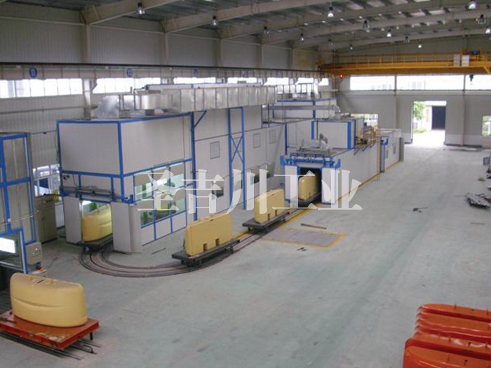 工程機械部件地軌噴漆線