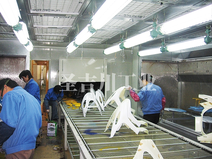 摩托車、電動車塑料件平面噴漆線