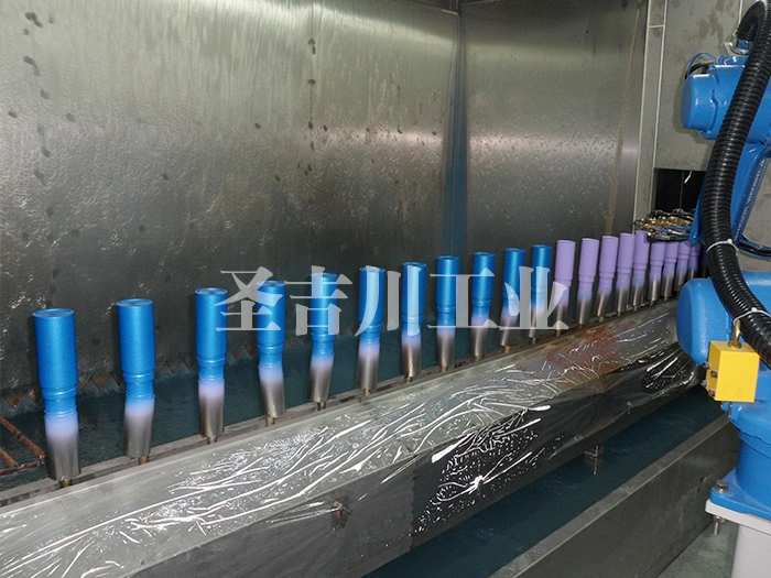 杯類機器人自動噴漆線