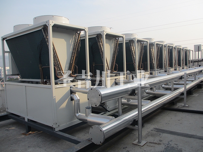 Modular hot and cold air-cooled ice water unit